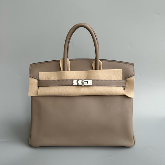 Hermes Birkin 25 Gris Tourterelle Stamp A